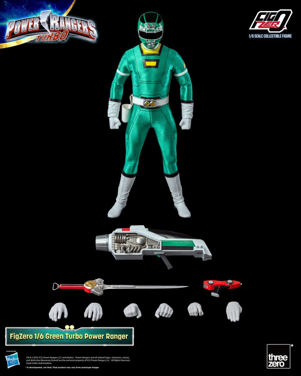 ThreeZero Actionfigur Power Rangers Turbo FigZero Actionfigur 1/6 Green Turbo Power Ranger 3