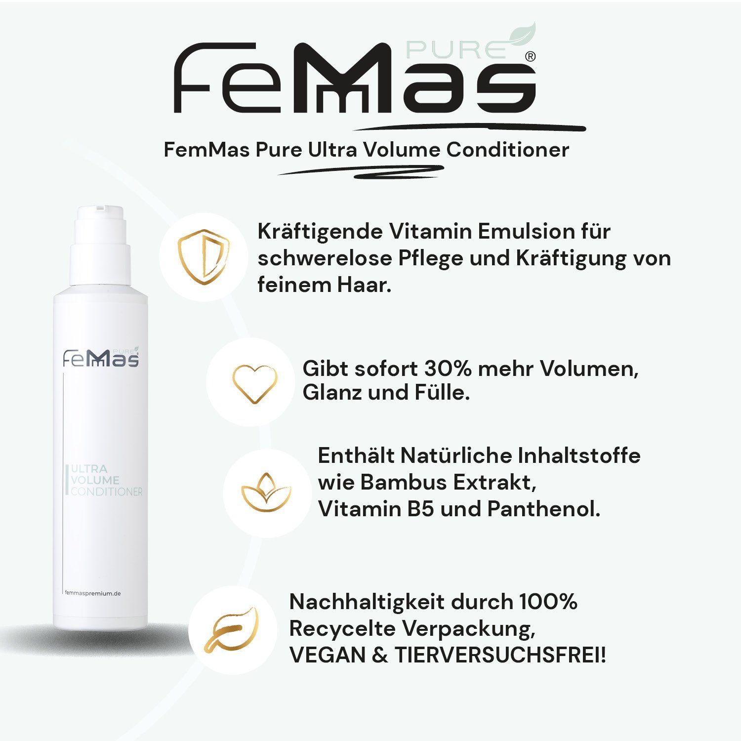 200ml Premium Femmas Pure Conditioner Volume Ultra Femmas Haarspülung