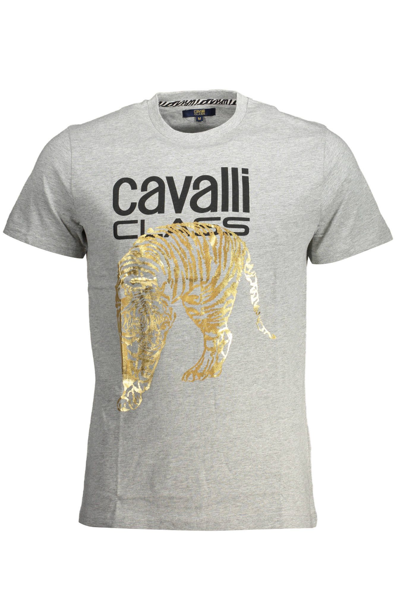 Cavalli Class T-Shirt Hochwertiges graues Herren-T-Shirt mit