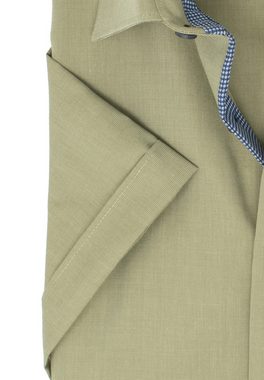 MARVELIS Kurzarmhemd Kurzarmhemd - Body Fit - Einfarbig - Olive