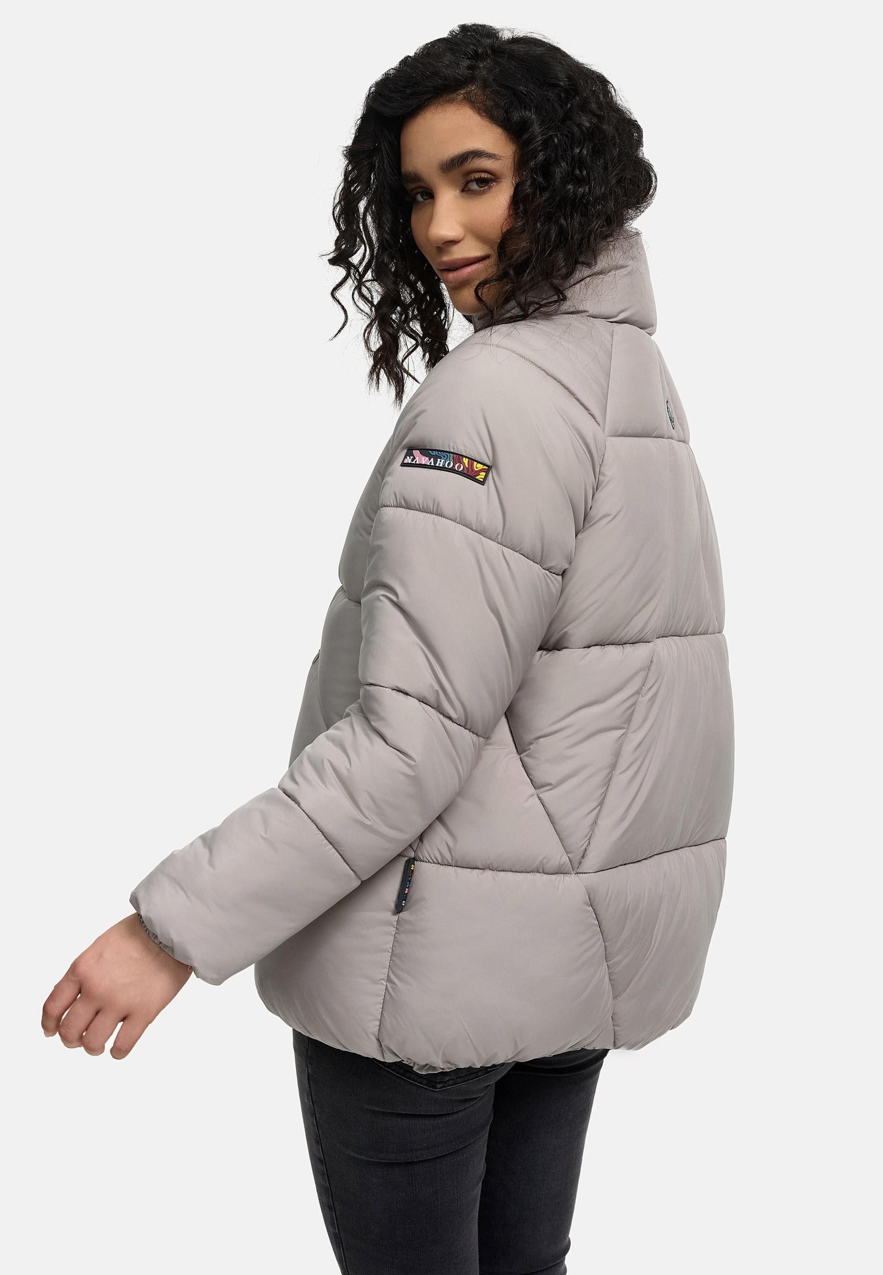 Navahoo Steppjacke Schokolinaa 14 Winterjacke mit modischer Steppung & hohem Kragen