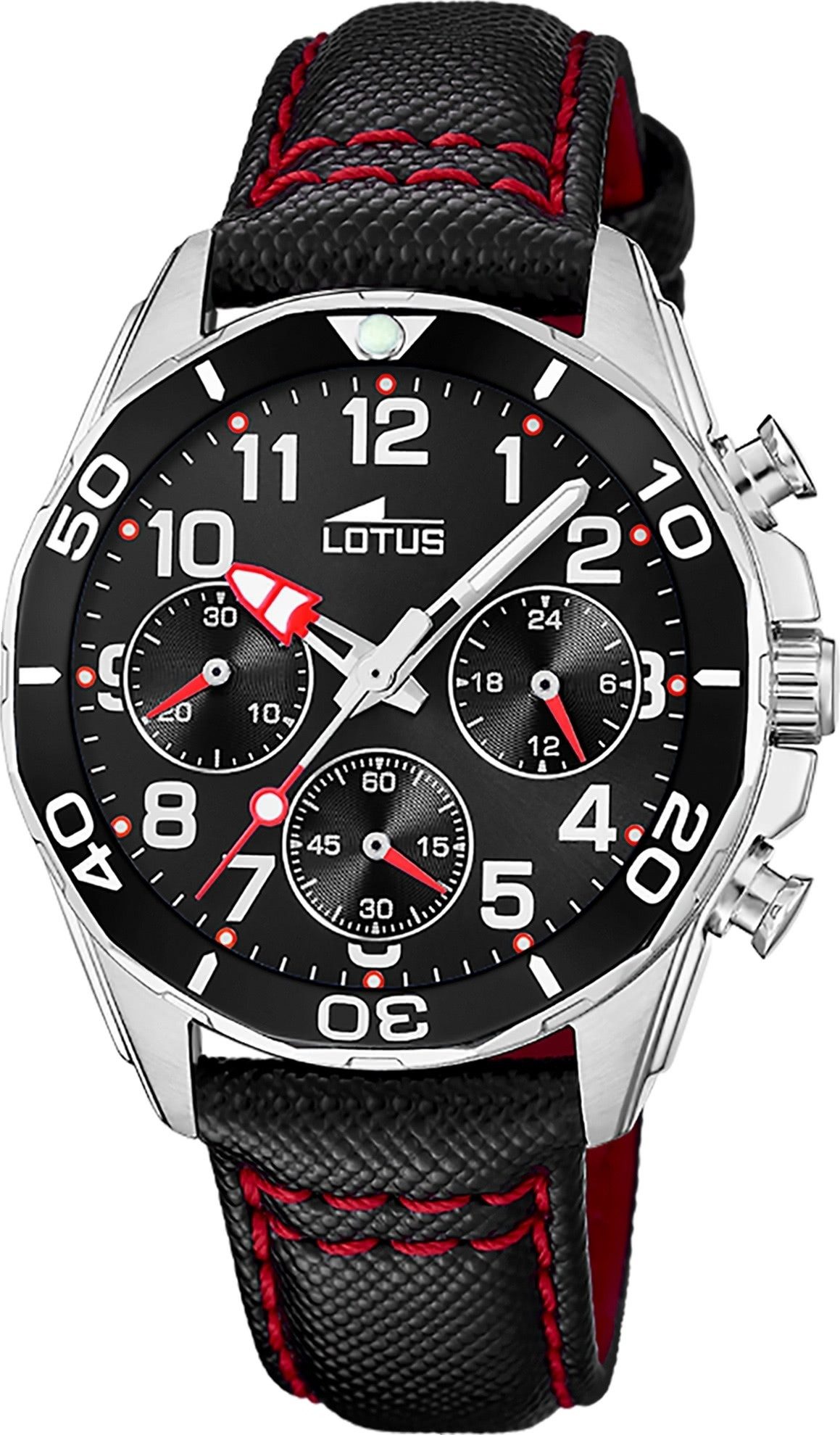 Chronograph Lotus Kinderuhr Leder schwarz Lotus