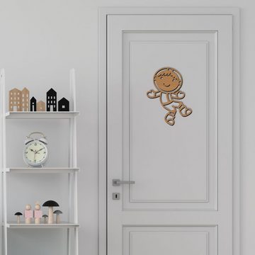 Namofactur LED Nachtlicht Astronaut Kinderzimmer Nachtlicht Wanddeko Lampe I MDF Holz, LED fest integriert, Warmweiß