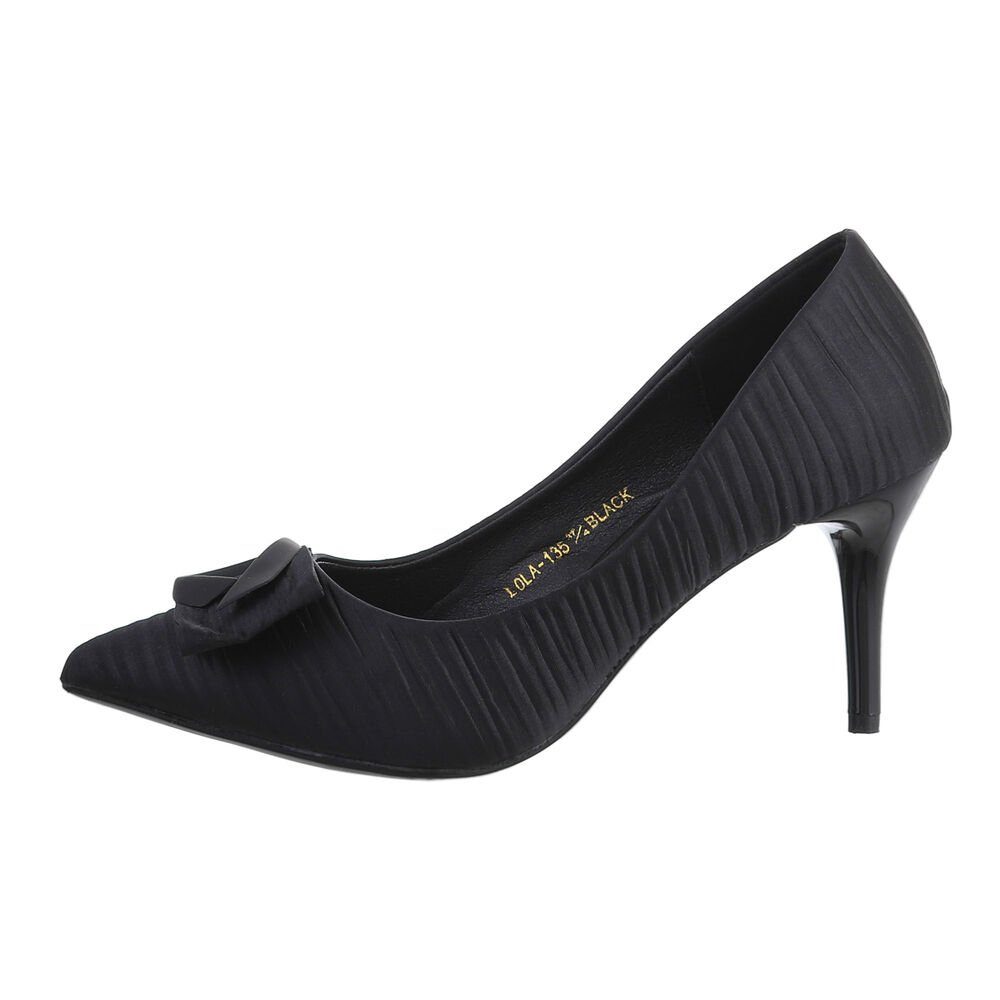 Ital-Design Damen Abendschuhe Elegant High-Heel-Pumps Pfennig-/Stilettoabsatz High Heel Pumps in Schwarz