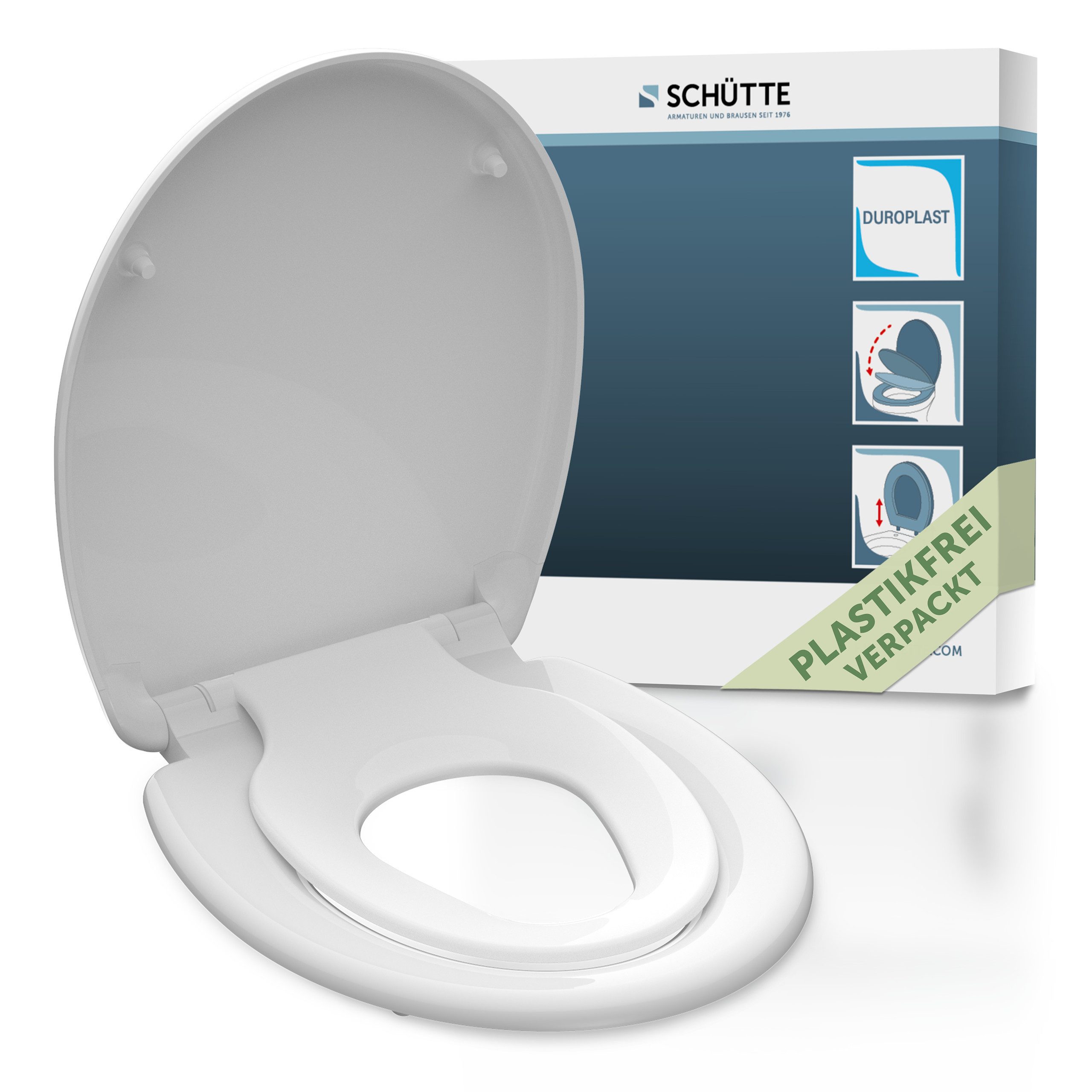 Schütte WC-Sitz FAMILY WHITE, Duroplast, Absenkautomatik, Schnellverschluss günstig online kaufen