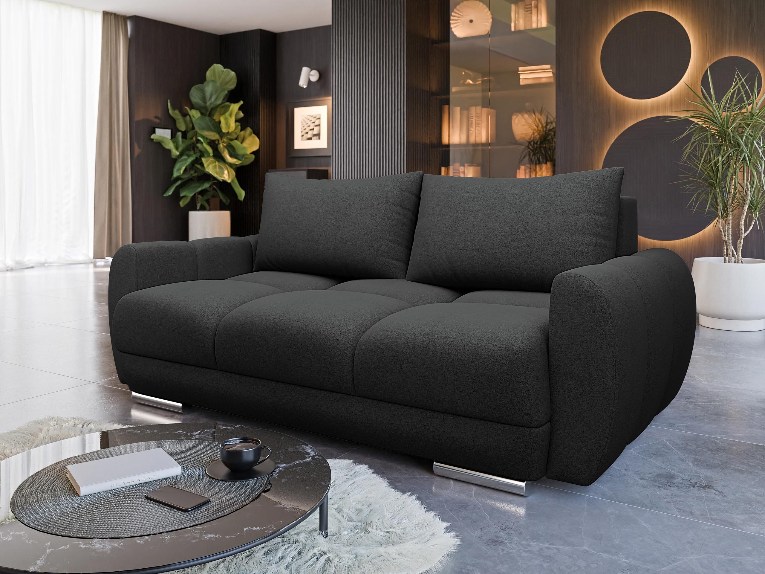 MIRJAN24 Sofa Logo 2, Rückenlehne in Form beweglicher Kissen, 186x97x89 cm