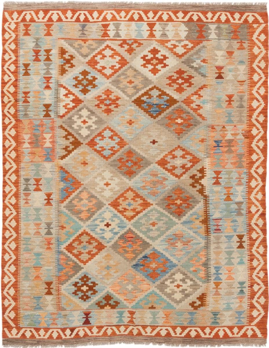 Orientteppich Kelim Orientteppich, Höhe: Handgewebter Nain rechteckig, 3 mm Trading, 156x200 Afghan