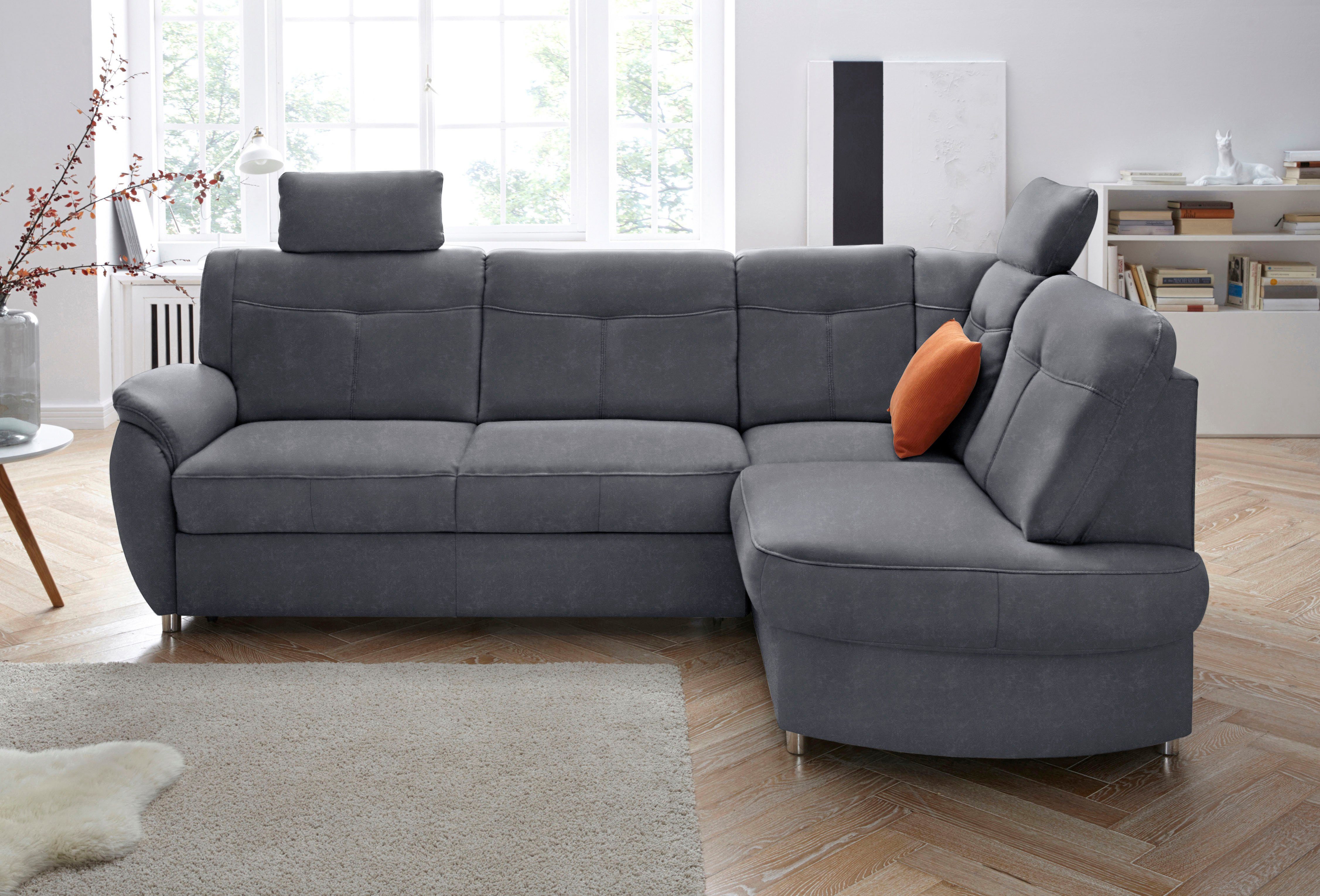 sit&more Ecksofa Sonoma L-Form, wahlweise mit Bettfunktion und Bettkasten