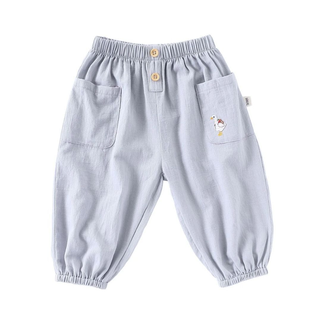 suebidou Pumphose Sommerhose mit elastischem Bund leichte Hose Elastikbund mit dekorativen Knöpfen