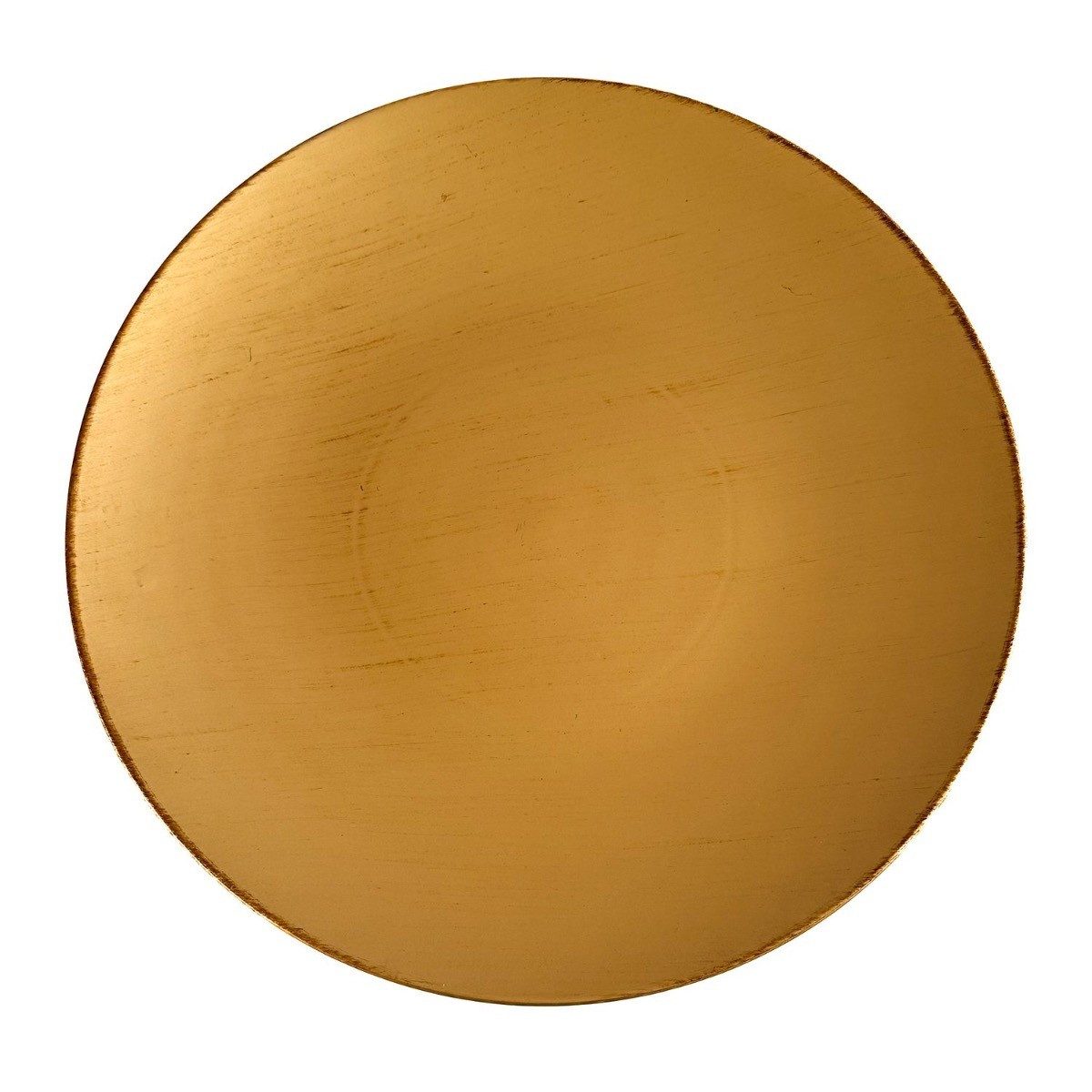 INNA-Glas Dekoteller Rundes Kunststofftablett JEFFERSON, gold, 5cm, Ø45cm