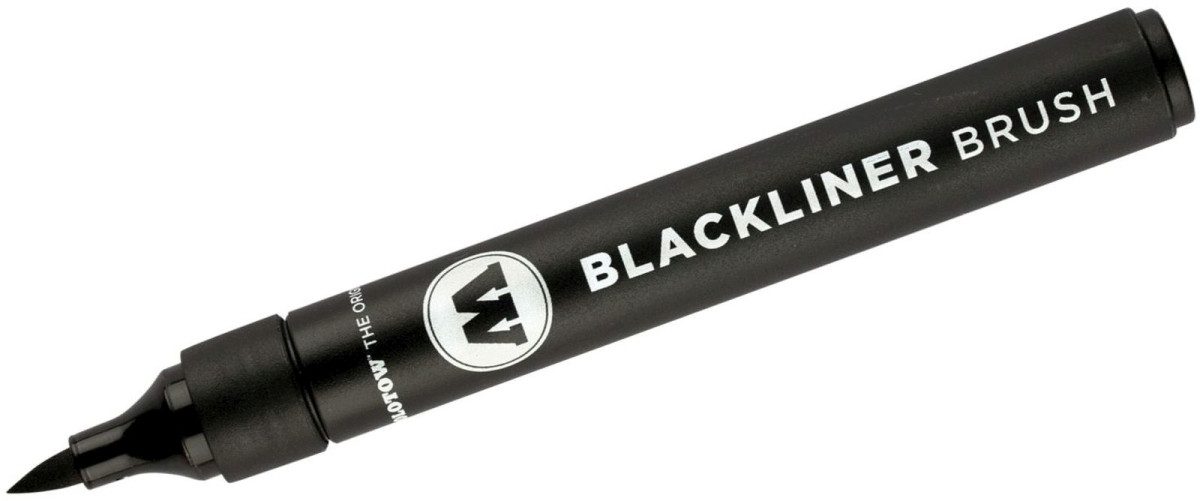 MOLOTOW Filzstift Aquarellstift Brush Blackliner 1-2mm schwarz