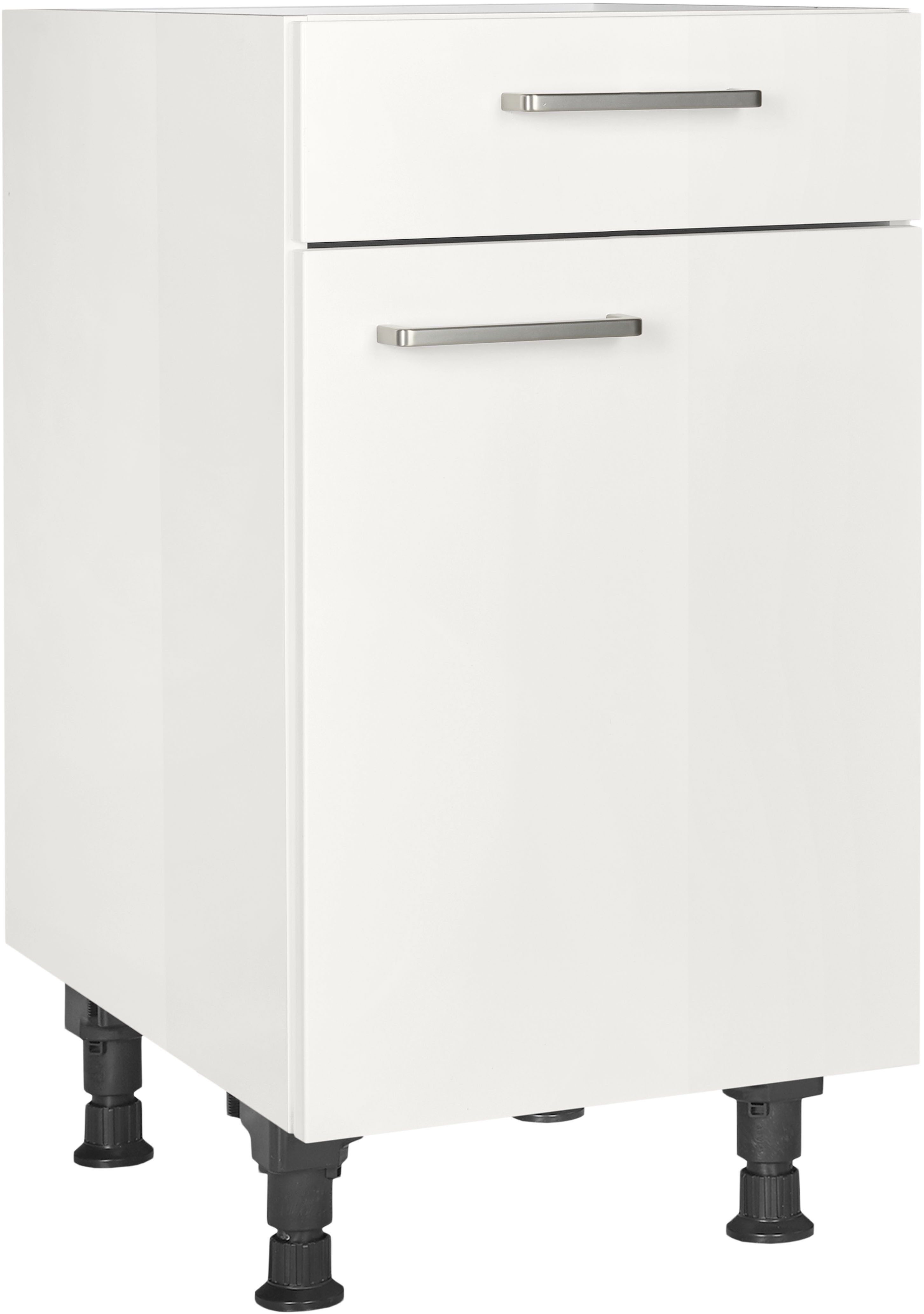nobilia® Unterschrank "Flash", Ausrichtung wählbar, vormontiert, in den Breiten 30, 45 und 60 cm, mit höhenverstellbaren Sockelfüßen, vormontiert