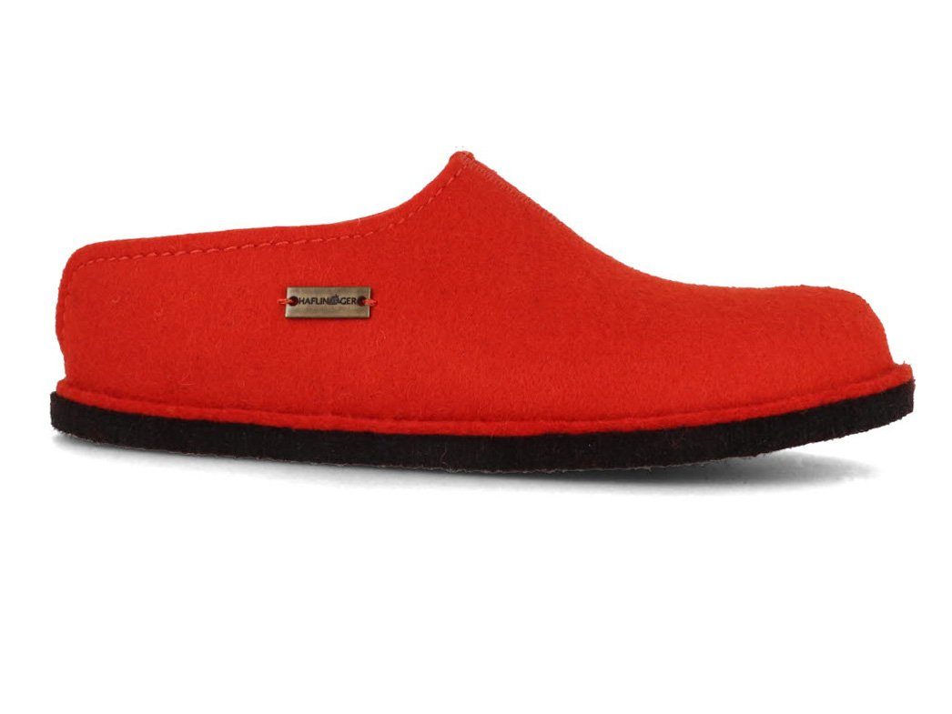 pantoffel, Filzpantoffeln, filz, Flair Haflinger orange, warm, Damen atmungsaktiv Hausschuh Smily winte