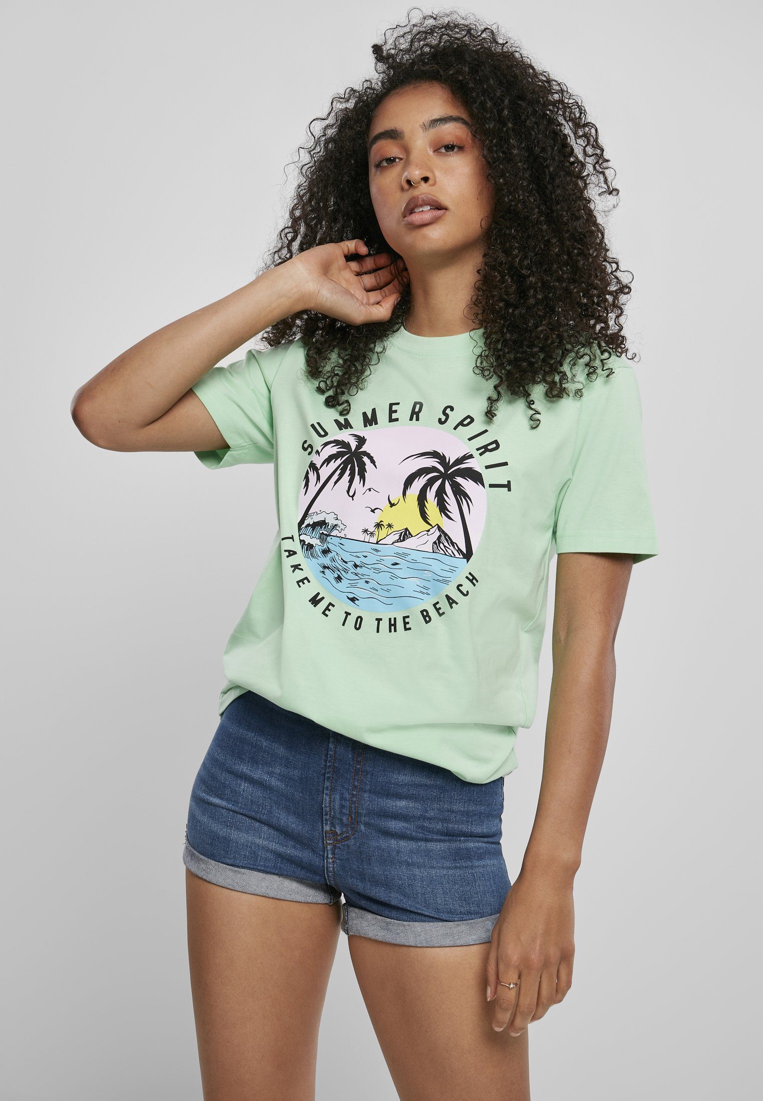 MisterTee Kurzarmshirt Damen Ladies Summer Spirit Tee (1-tlg) | T-Shirts