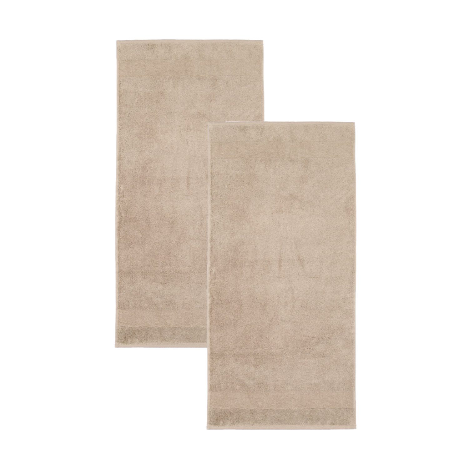 Villeroy & Boch Handtuch 2 Stück Villeroy & Boch Handtücher One 2550-339 Sand 50x100, Walkfrottier (Spar-Set, 2-St), 100% Baumwolle