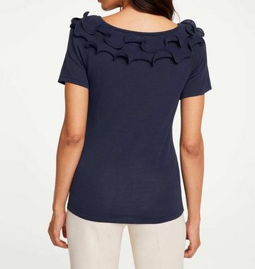 Ashley Brooke by heine Longpullover ASHLEY BROOKE Damen Designer-Pullover mit Volants, marine