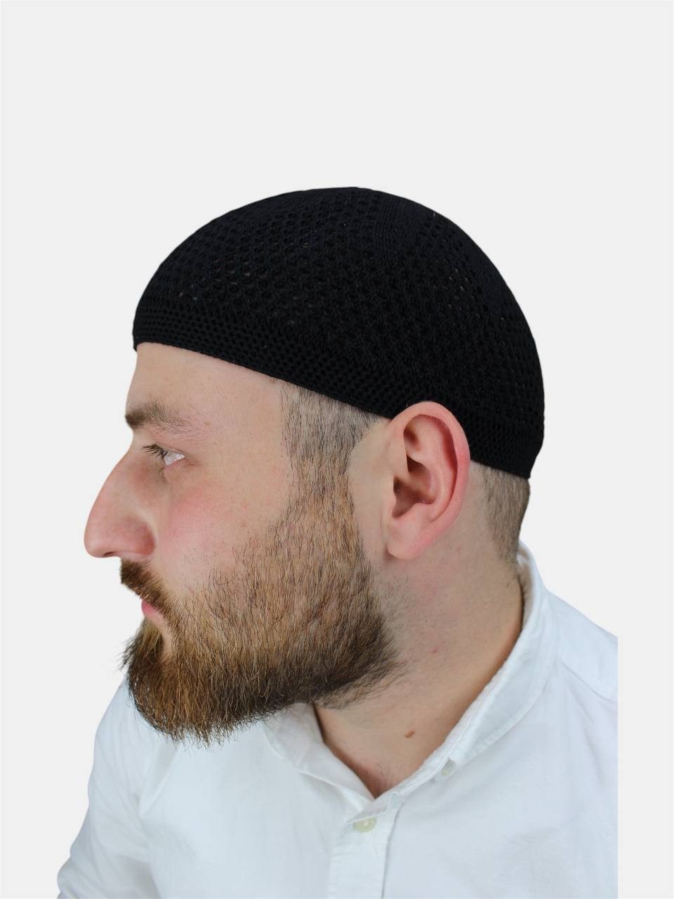 Strickmütze Handgestrickte elastische Gebetsmütze Herren Islamische Produkte Takke