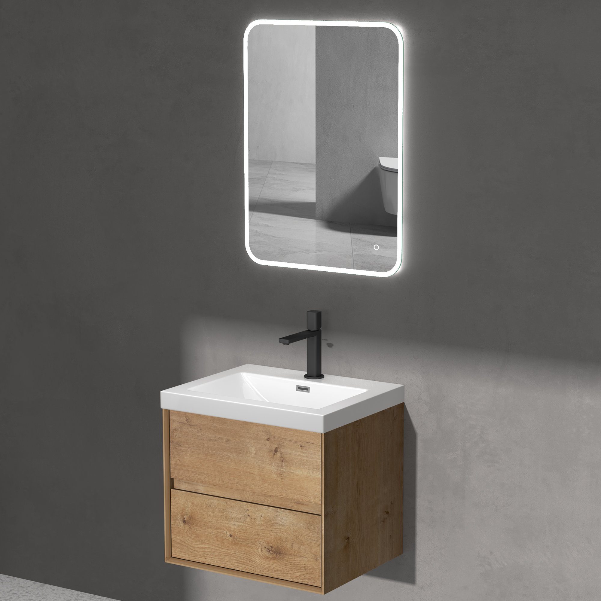 doporro Badmöbel-Set Badmöbel Set Badezimmermöbel Badezimmer Mineraguss Was günstig online kaufen