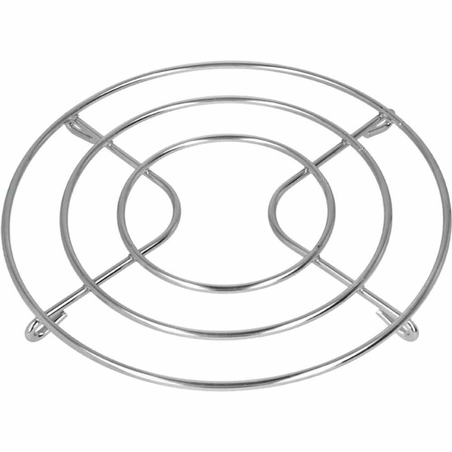Metaltex Topfuntersetzer Topfuntersatz rund 20 cm Metall verchromt