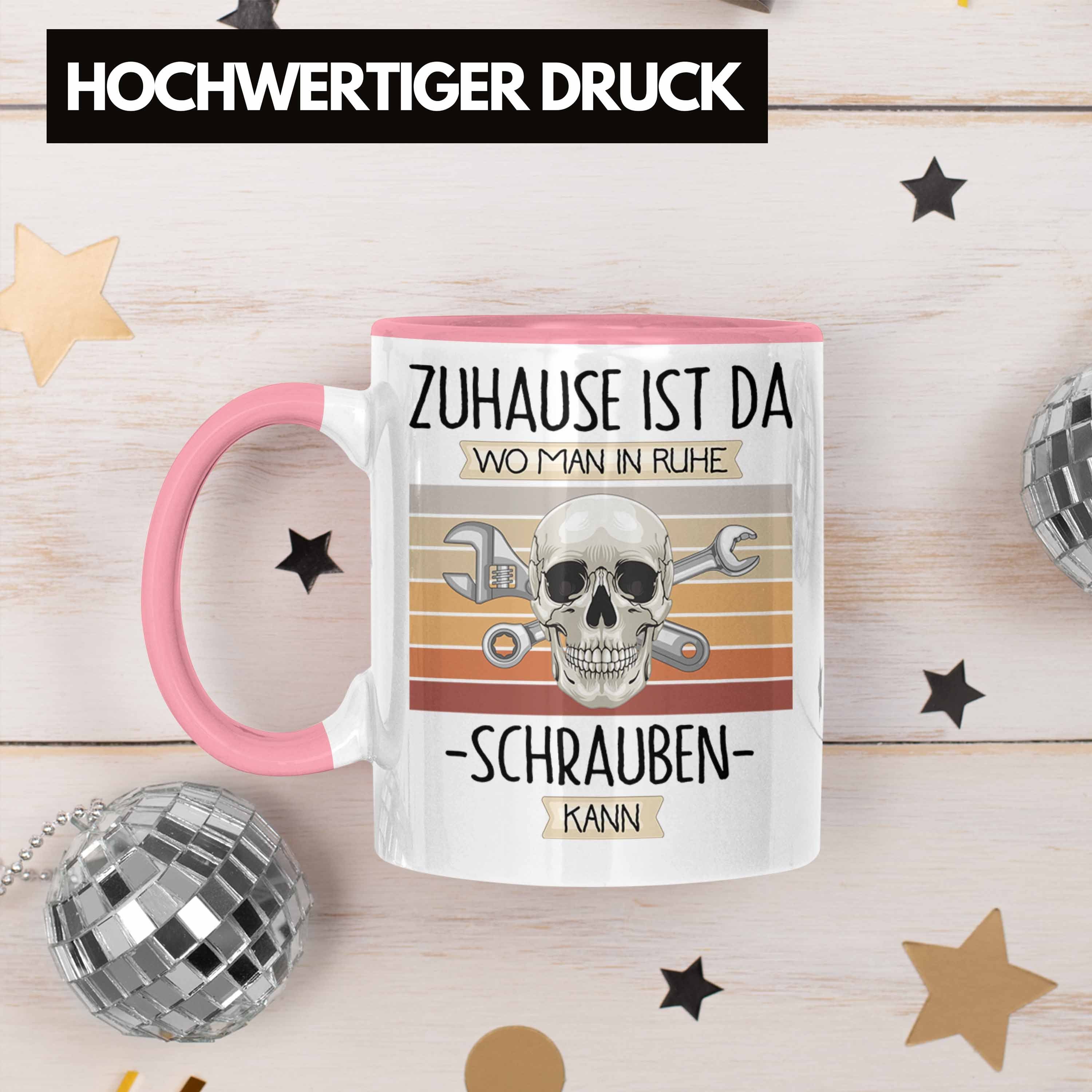 KFZ Ist Spruch Tasse Lustiger Zuhause Geschenk Tasse Geschenkidee Mechaniker Trendation Rosa