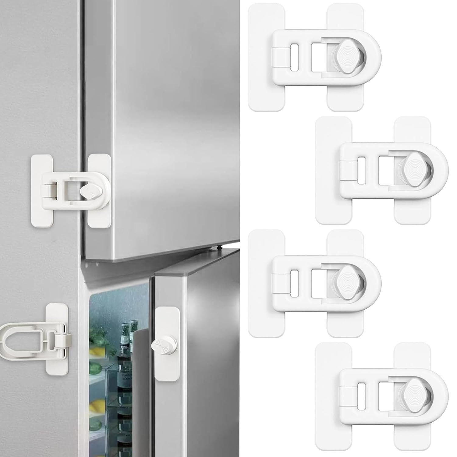 FELIXLEO Kindersicherung 4St Kindersicherung Schrank Selbstklebend Schublade Tür Weiß.