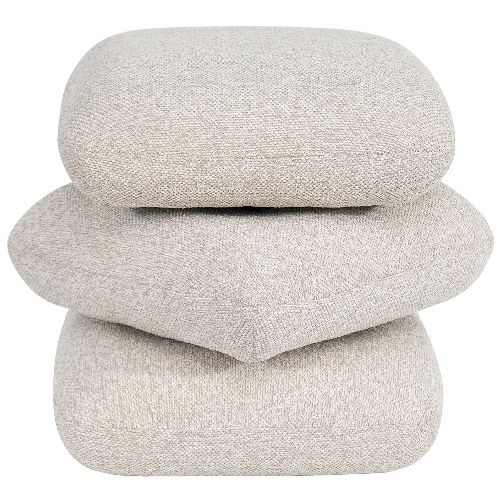 Duhome Hocker (9272D1), Bouclé Stoff, 360° Drehbar, Modern