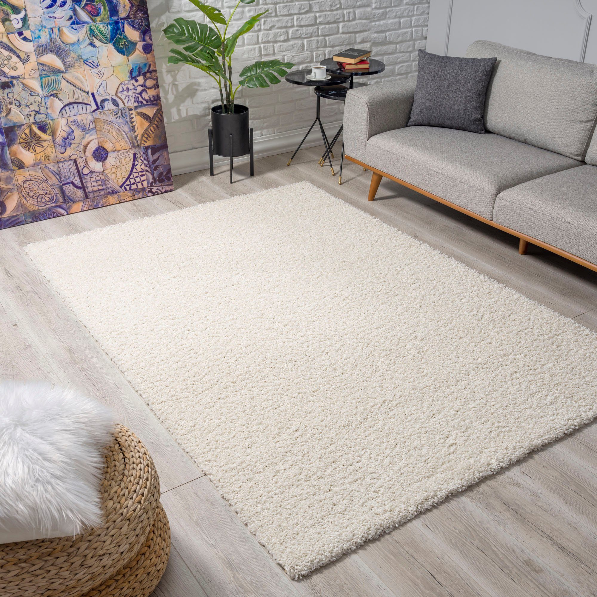 Sanat Hochflor-Teppich LOCA, auch als Läufer und in Rund, rechteckig, Höhe: 30 mm, Wohnzimmer, Langflor, Shaggy, Schlafzimmer