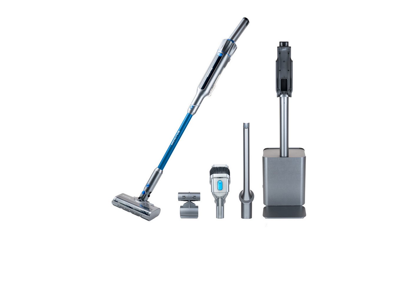 Genius Stielstaubsauger Invictus ONE SL Handstaubsauger all in 1 Staubsauger 14 tlg., 200 W, mit Beutel, Kabellos