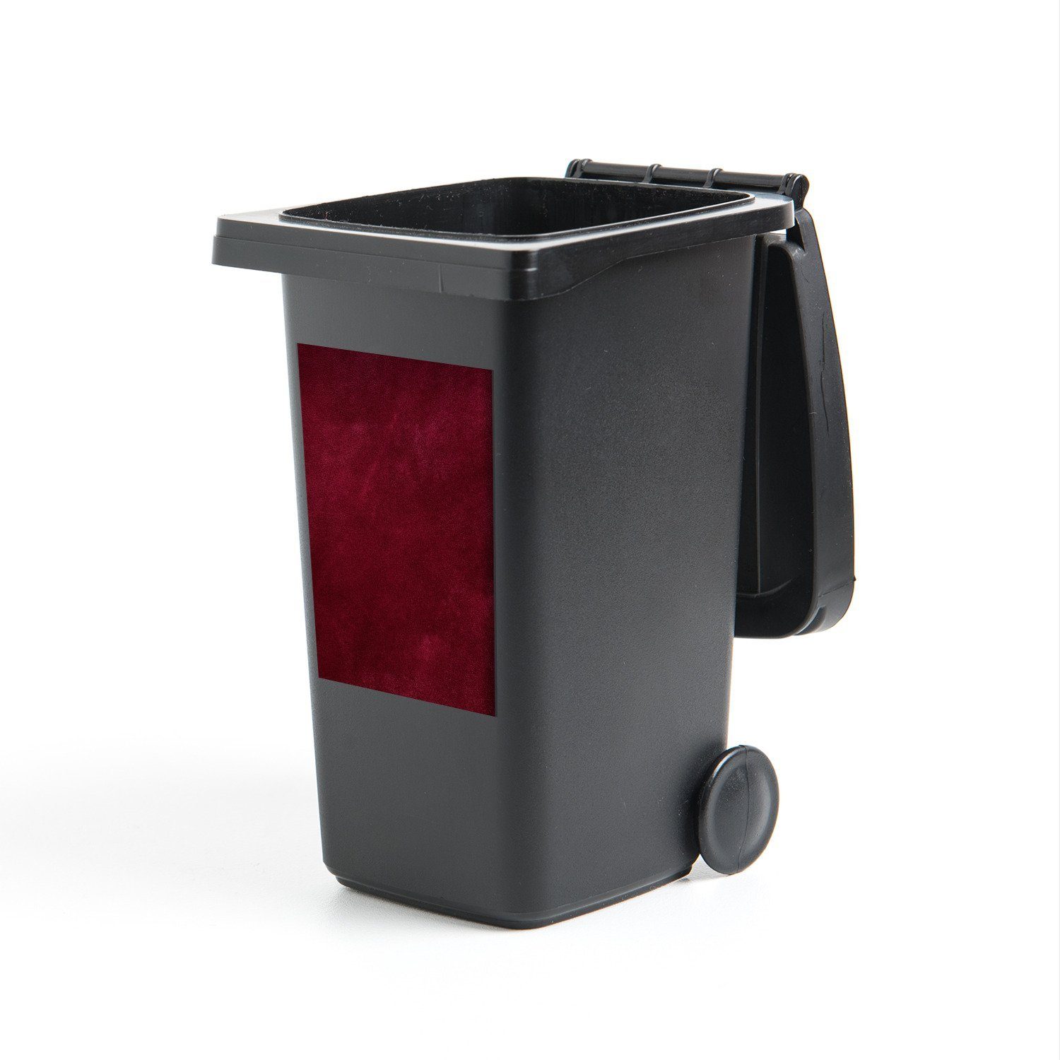 MuchoWow Wandsticker Rot - Bordeaux - Abstrakt (1 St), Mülleimer-aufkleber, Mülltonne, Sticker, Container, Abfalbehälter