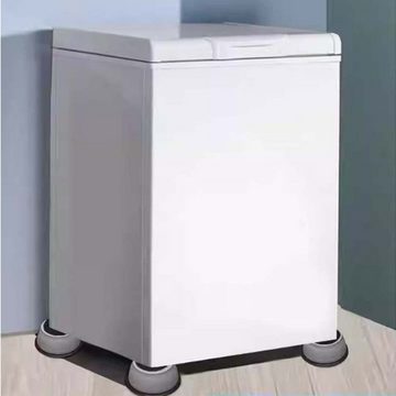 FIDDY Waschmaschinenuntergestell Robuste Gummimatte für Waschmaschinen, Zubehör für Waschmaschine, Fußende des Bettes, Ein-/Doppeltüriger Kühlschrank und Möbel, 4-teiliges Set, Grau