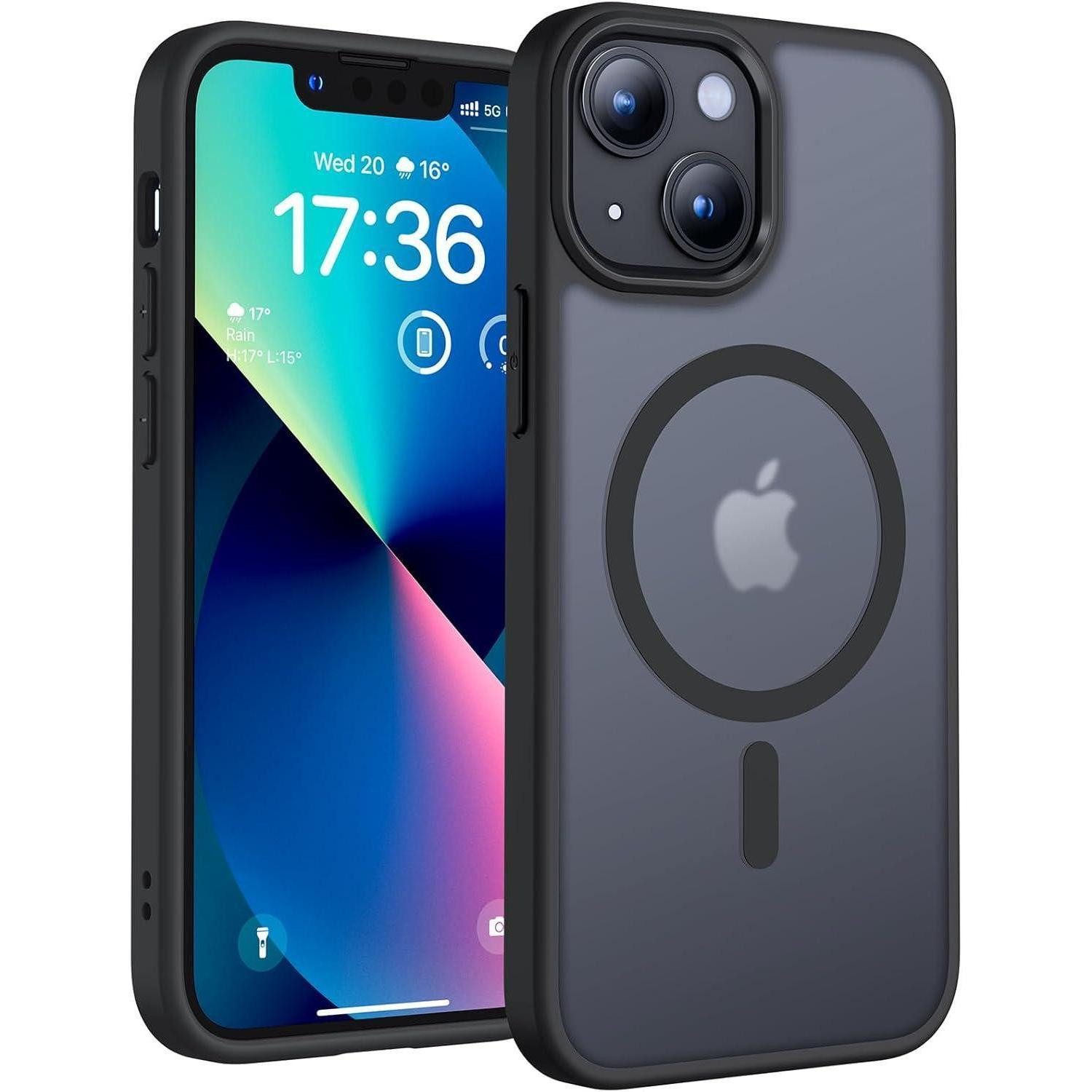 LuxusKollektion Handyhülle Hülle iPhone 13 Mini Magsafe Matt Schwarz