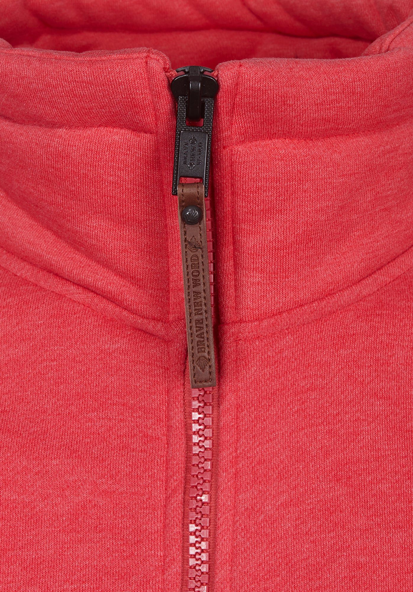 naketano Sweatjacke Herren hoher Stehkragen, Reißverschluss, Eingrifftaschen, meliert Rippbündchen, Kordelzug, Logo-Patch, Regular Fit, casual, Streetwear