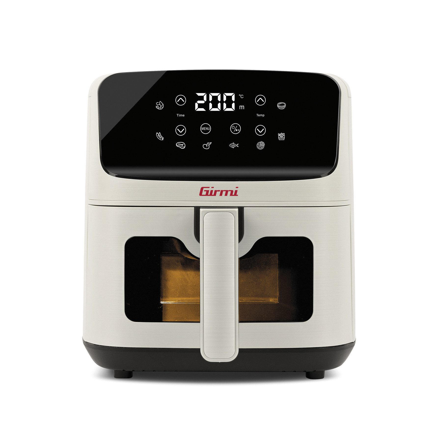 Girmi Heißluftfritteuse FG2701 Ecofrit Lite FG27 4,2 Liter, 1500 W, Sichtfenster, Innenbeleuchtung, 8 Programme, Timer, BPA-PFOA frei