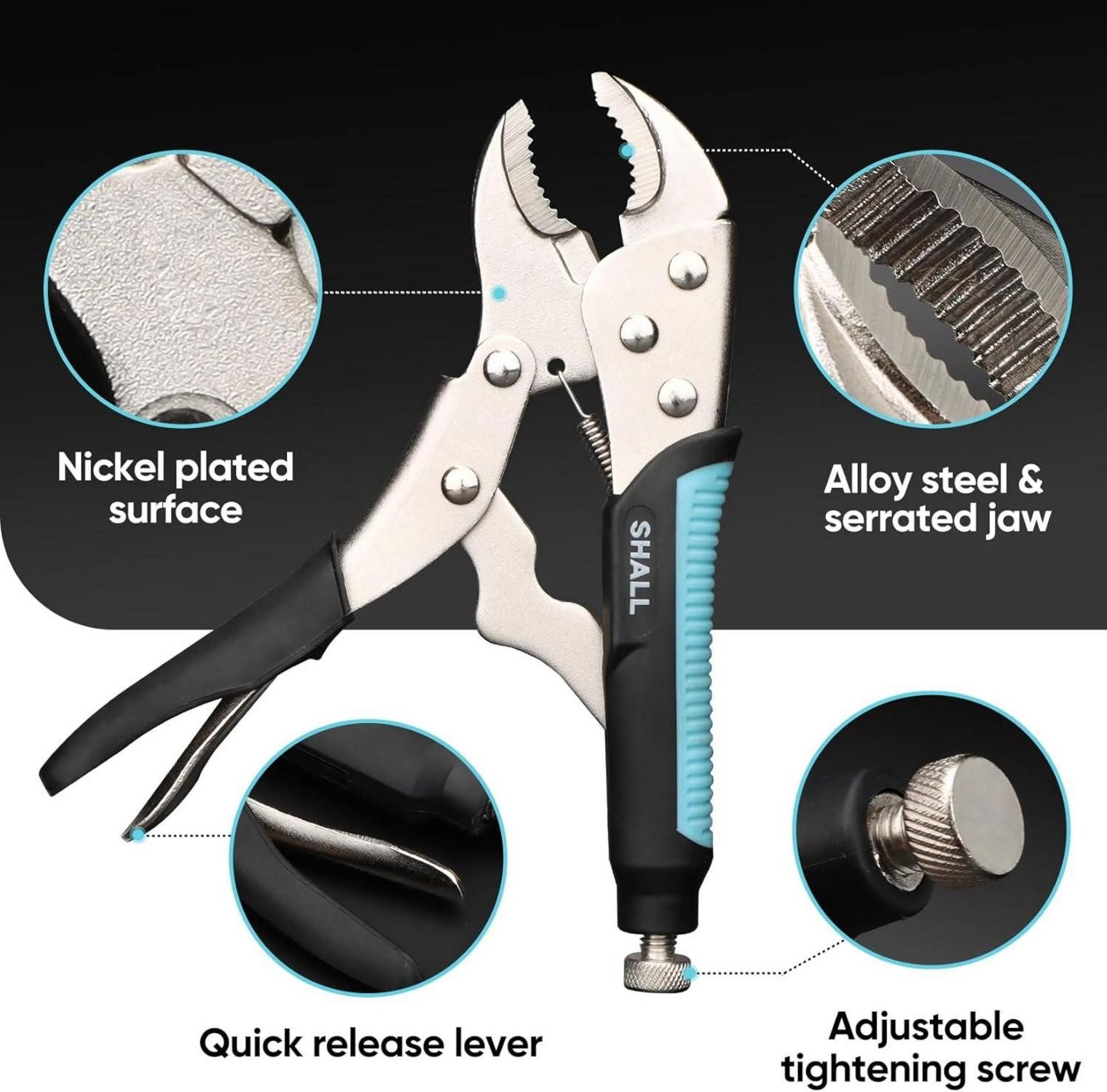 Thumbnail - LuxusKollektion Multitool 6-teiliges Gripzangen-Set mit gebogenen