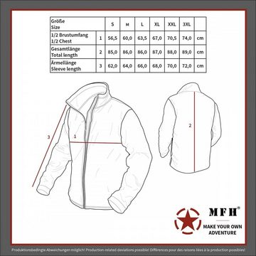 MFH Fieldjacket MFH BW Kampfjacke, Einsatz/Übung, lang, flecktarn - XXL Ellbogen- und Schulterverstärkung