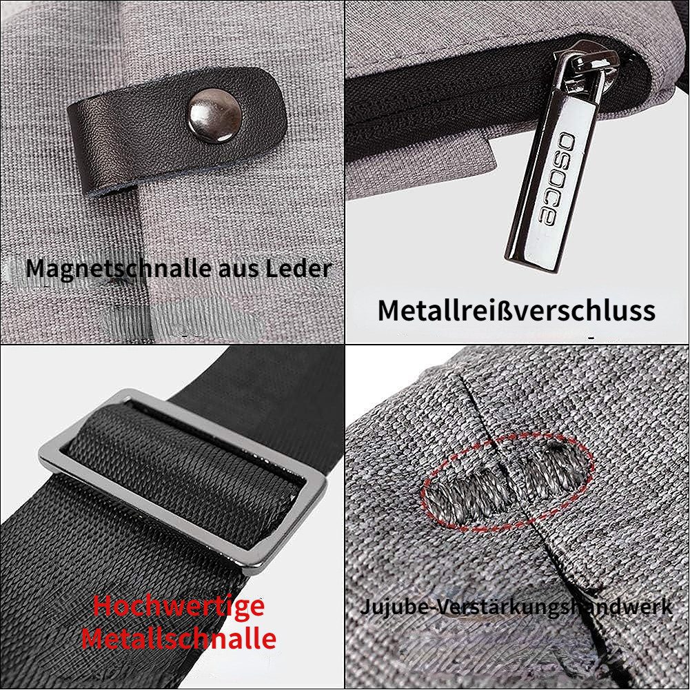Blusmart Umhängetasche Wasserdichte Unisex-Outdoor-Umhängetasche (Multi-Taschen-Design, Diebstahlsicheres Design), Modisch und praktisch – Bild 5 von 5