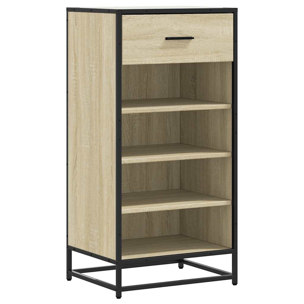 vidaXL Schuhregal Schuhregal Sonoma-Eiche 48x38x97,5 cm Holzwerkstoff, 1-tlg.
