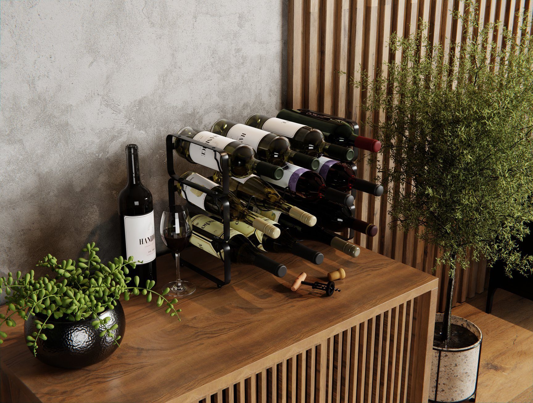Weinregal Weinregal aus Metall, Flaschenregal, Regale, Flaschenhalter LOFT 1-12