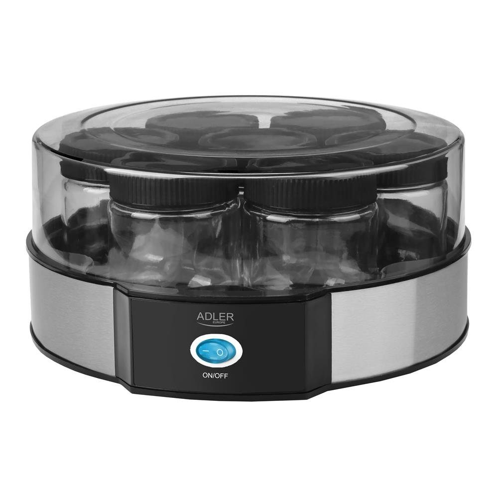 Adler Йогуртници AD 4476 Йогуртници, 7 Portionsbehälter, je 200 ml, Joghurt-Maschine, Joghurtmaschine, 7 Gläser