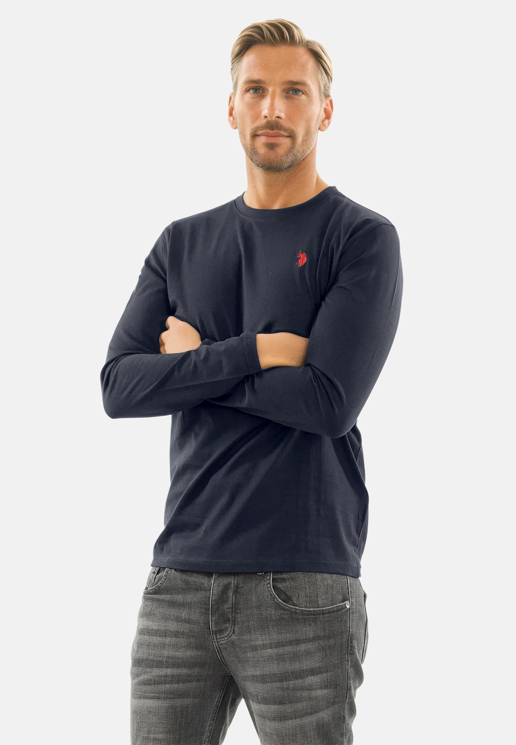 U.S. Polo Assn. Longsleeve Longsleeve USAaron – Herren Langarmshirt mit Log günstig online kaufen