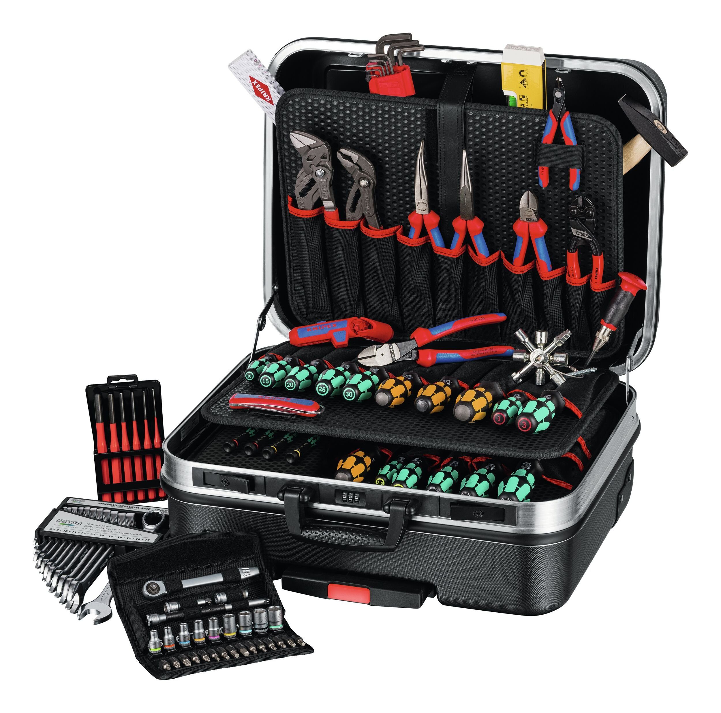Knipex Werkzeugkoffer (79 St), Werkzeugsortiment BIG Basic Move Mechanik