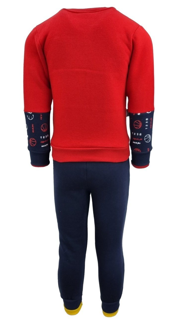 Sweatanzug Jungen Rot+Blau Jogginganzug Fashion JFT2247 Boy Sweatanzug Freizeitanzug