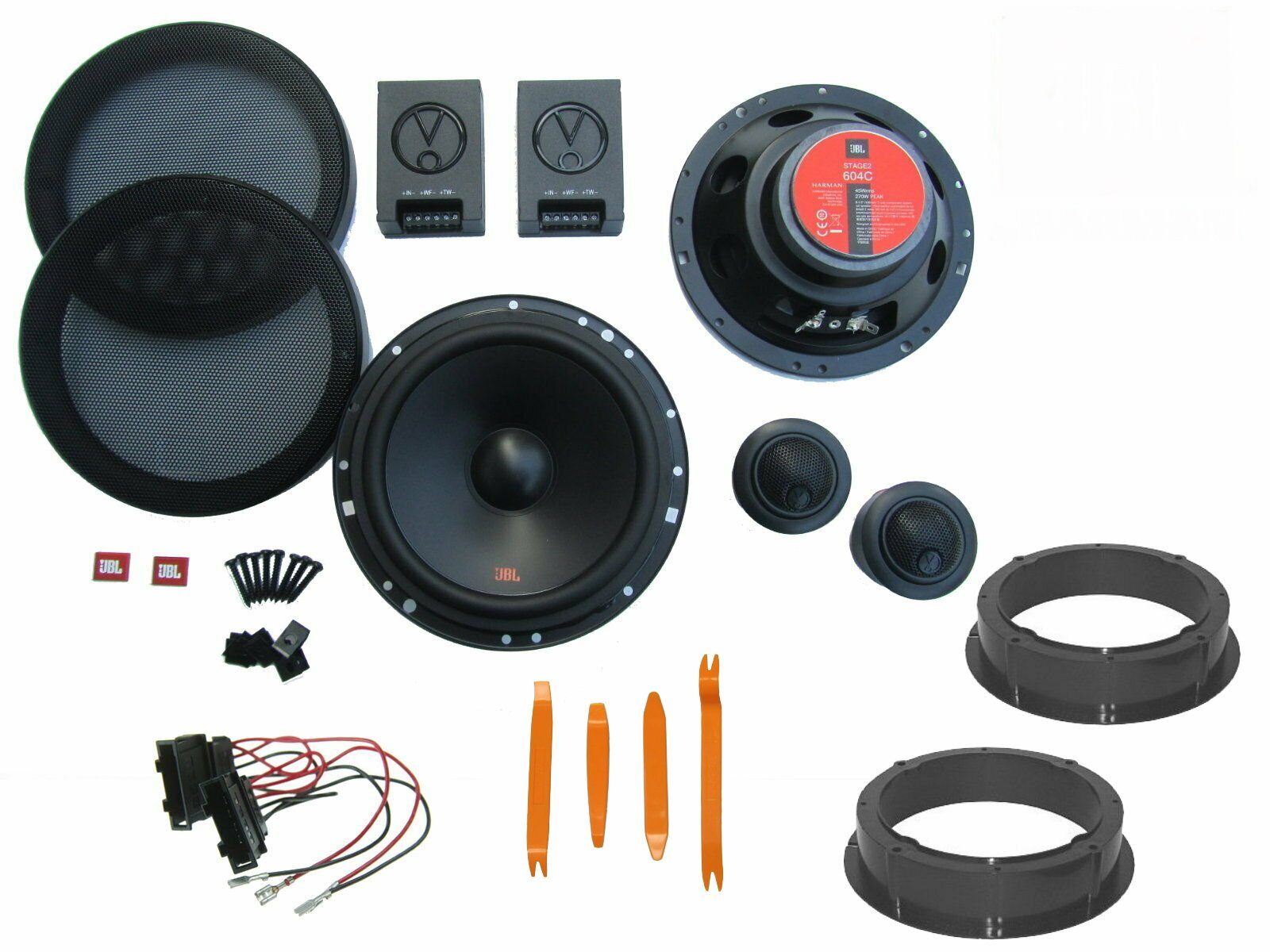 DSX JBL Set für VW Beetle Bj 11-18 Komponenten System Tür Vorn Bügel 270 W Auto-Lautsprecher (45 W)