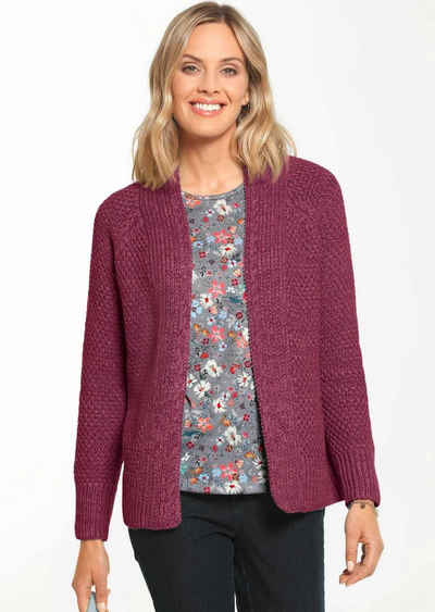 GOLDNER Strickjacke Kurzgröße: Zeitlose Strickjacke in Grobstrick