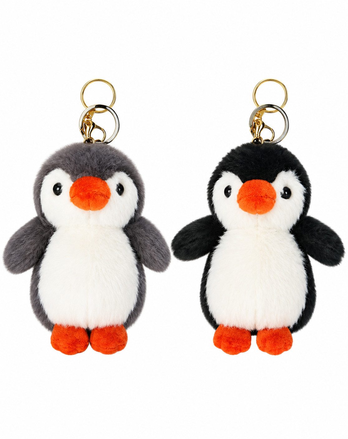 GOLDIA GMBH Schlüsselanhänger Pinguin Anhänger aus Plüsch mit Karabiner für Tasche & Schlüssel (Set, 1-tlg., Geschenk-Set), Weicher Plüsch, Karabiner, 2 Varianten, Design nicht wählbar