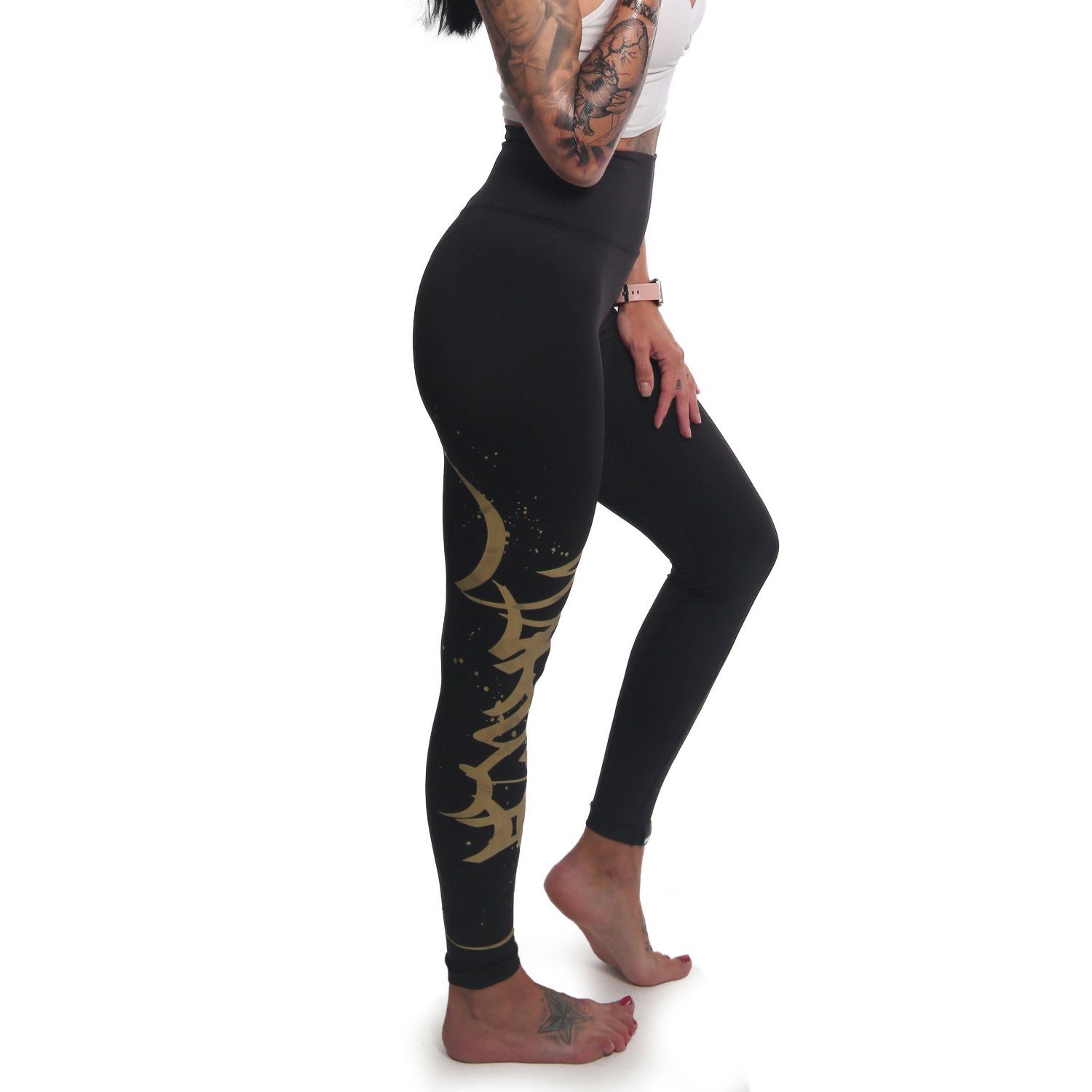 YAKUZA Leggings Tag mit mittelhohem Bund und Beintasche