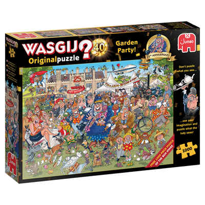 Jumbo Spiele Puzzle Wasgij Original 40 Garten Party 25 Jahre Jubiläum, 1000 Puzzleteile