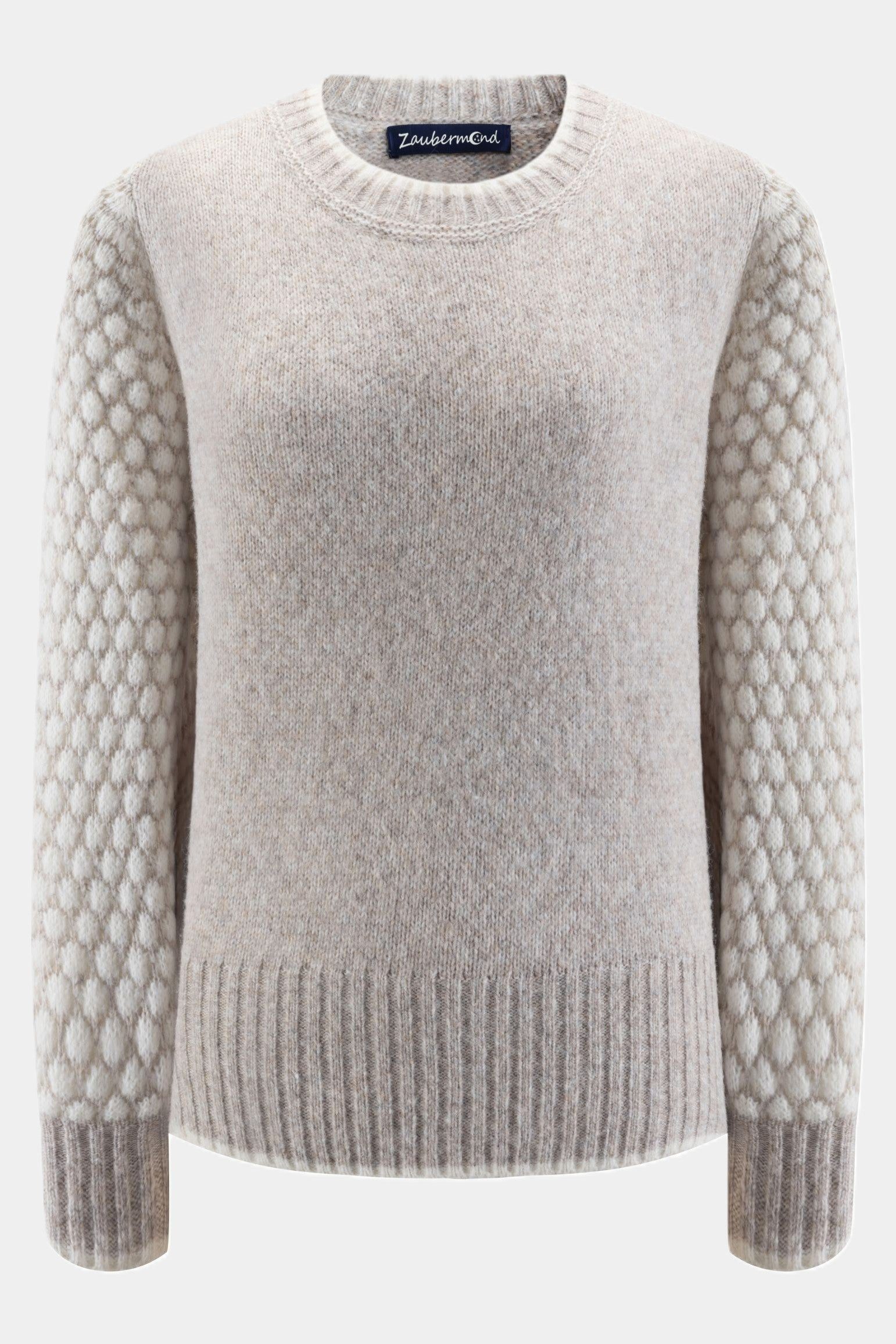 Zaubermond Strickpullover Zaubermond Strickpullover mit Strukturärmeln günstig online kaufen