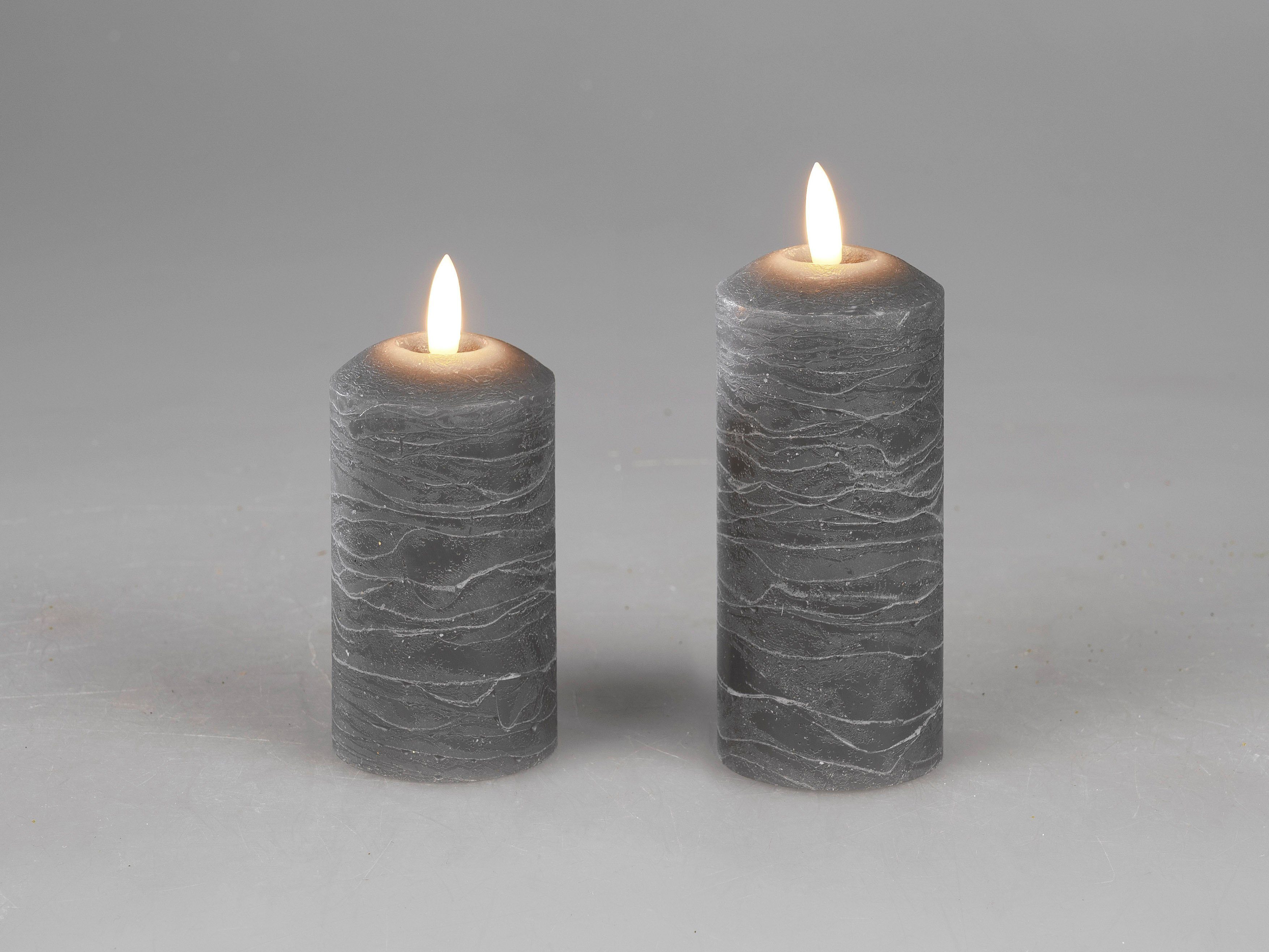Small-Preis LED-Kerze Formano 2 tlg. LED-Wachs Kerzen Set mit Timerfunktion Batteriebetrieb