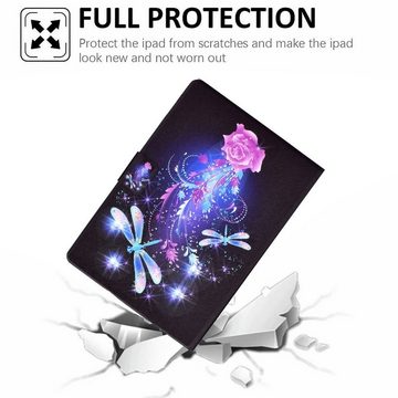 Wigento Tablet-Hülle Für Samsung Galaxy Tab A9 Kunstleder Tablet Tasche Hülle Case Motiv 21